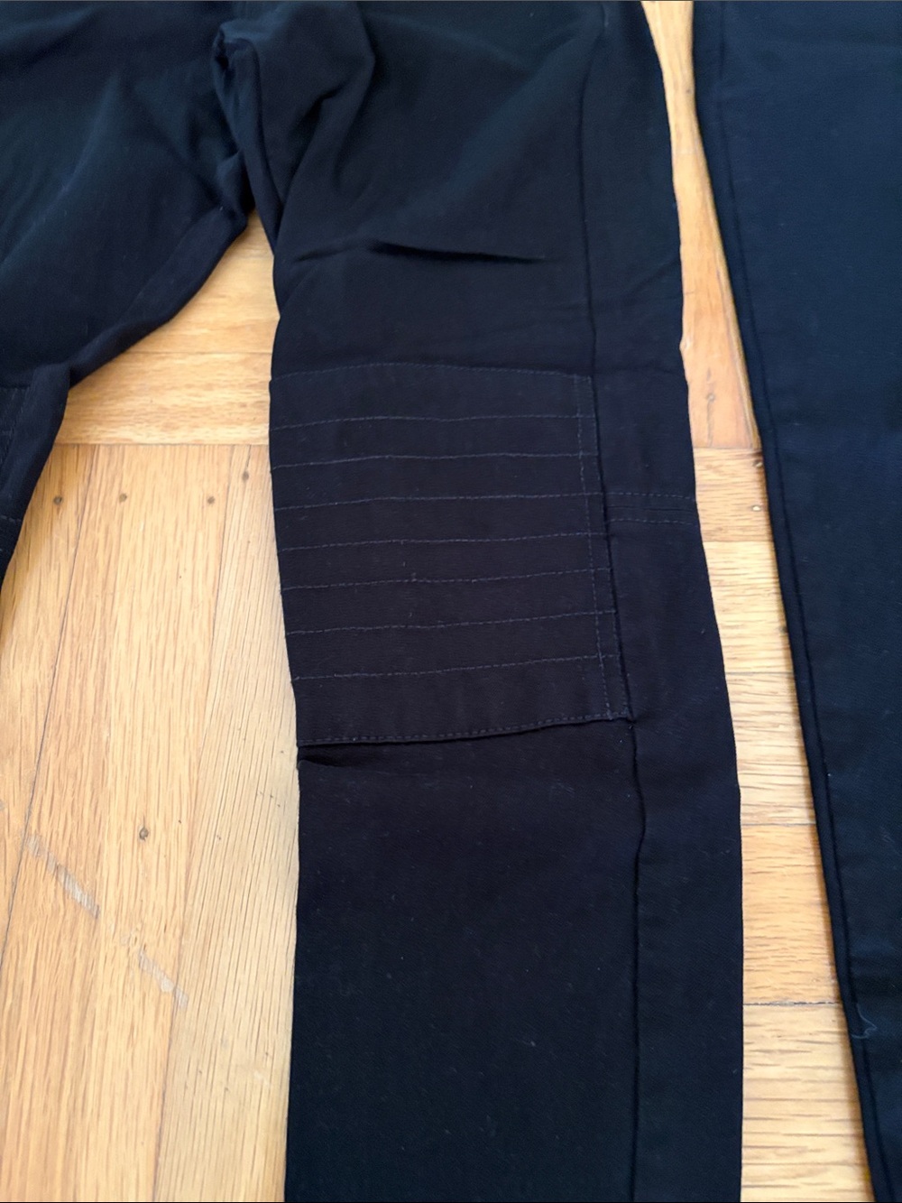 Black Stretch Moto-Style Pants and one work pant - Picture 3 of 8